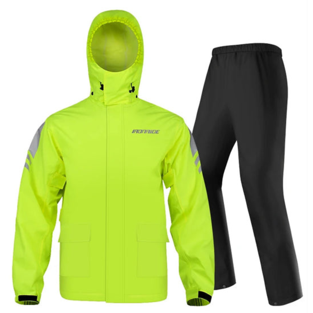 Luvik | Vesitiivis moottoripyörä sadetakki ergonominen - Unisex tuulenpitävä