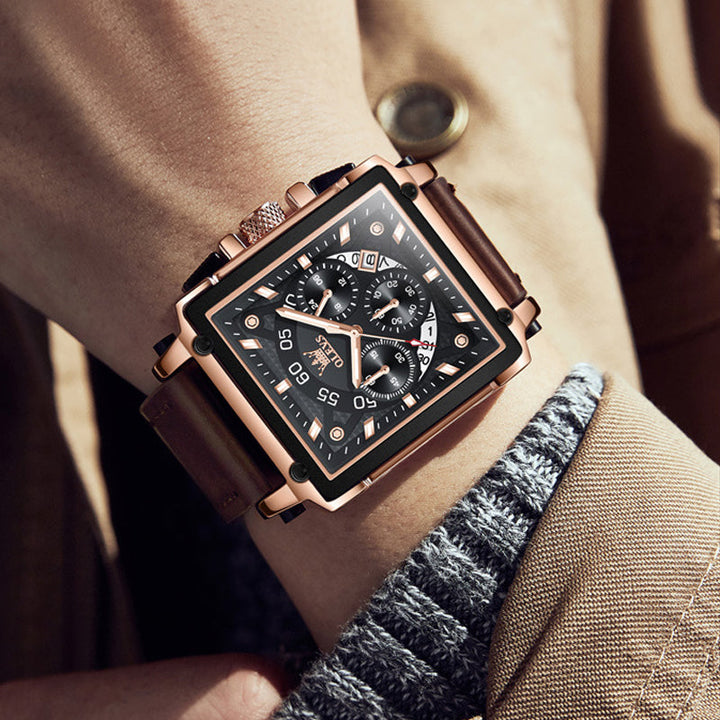 Olevs® Luminous Luxury Square Business Automatic Mechanical Watch | Luvikno