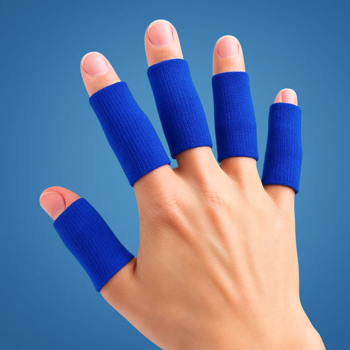 FlexiGuard | Fingerbeskyttelsessleeves – Skadeforebygging – Pustende tettsittende passform - Holder sår og bandasjer på plass – Sport og daglig komfort Luvikno