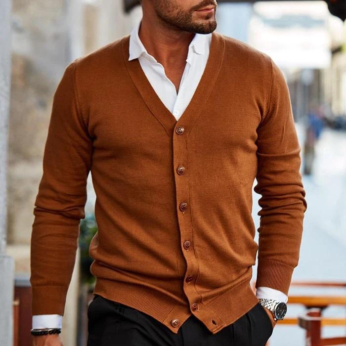 Luvik | Vest - Lys strikkevest for menn