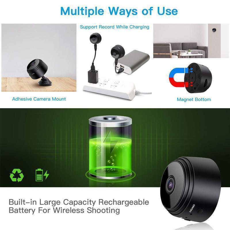 1080p Magnetisk WiFi Mini-Kamera RV Trailer Bakgård Kamera Luvikno