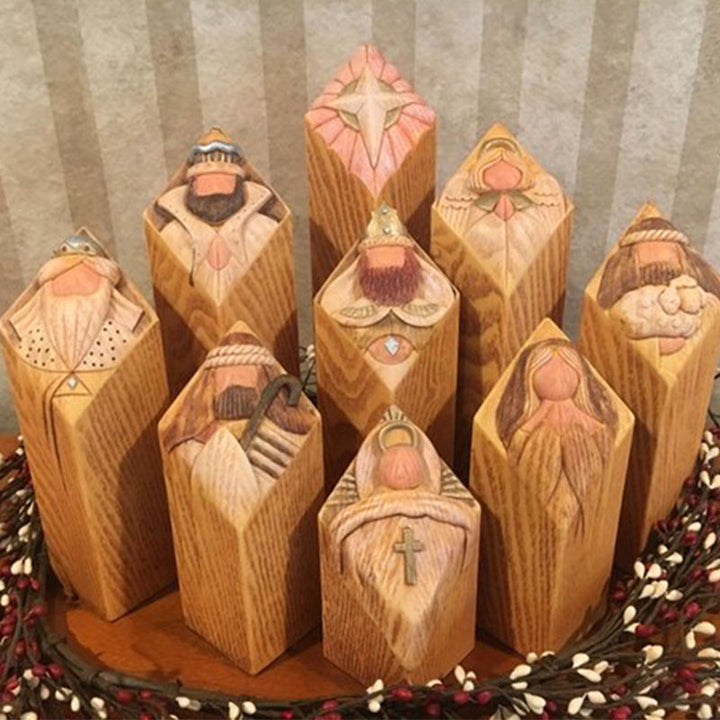 Heaven Nativity Tree Pillar Statues | Luvikno