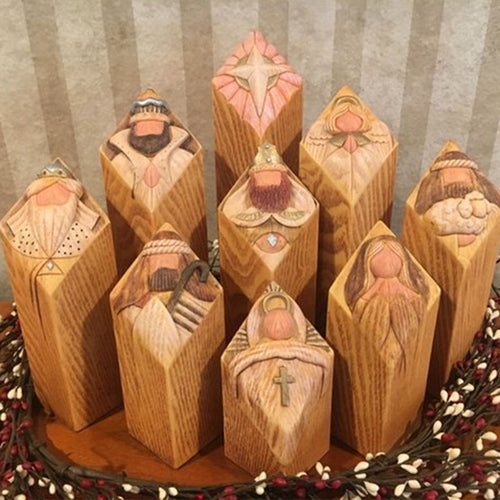 Heaven Nativity Tree Pillar Statues | Luvikno