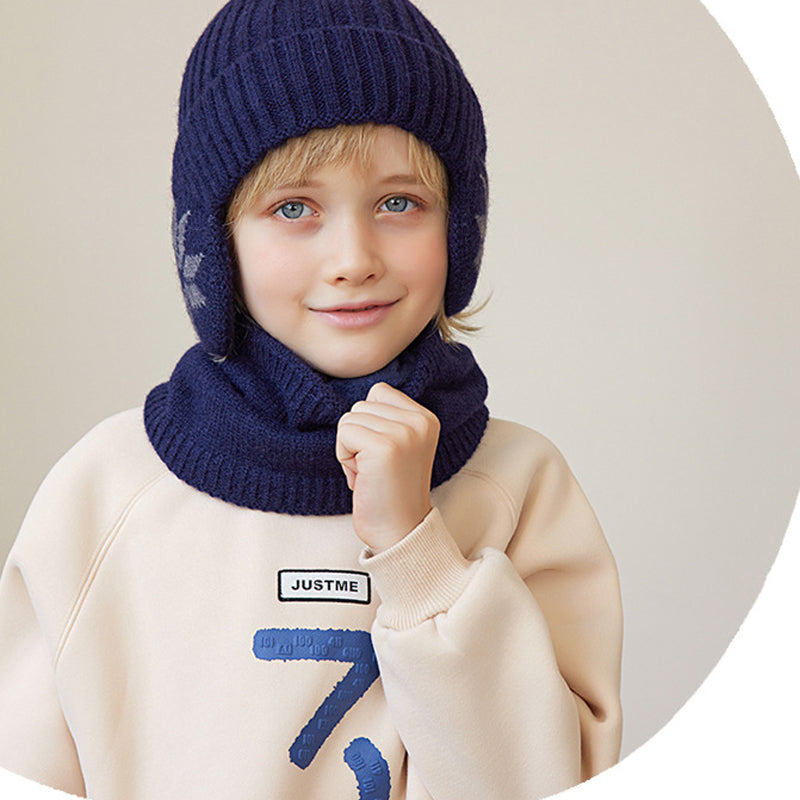 Luvikno | Barne Vinter Fleece Skjerf Dress Strikket Lue