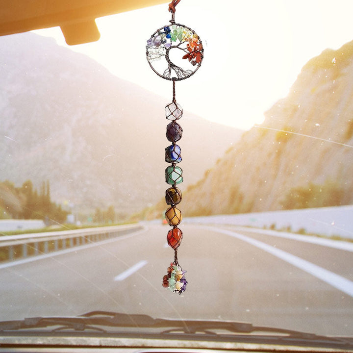 7 Chakra Stein Healing Crystal Tree of Life Dekorasjon | Luvikno