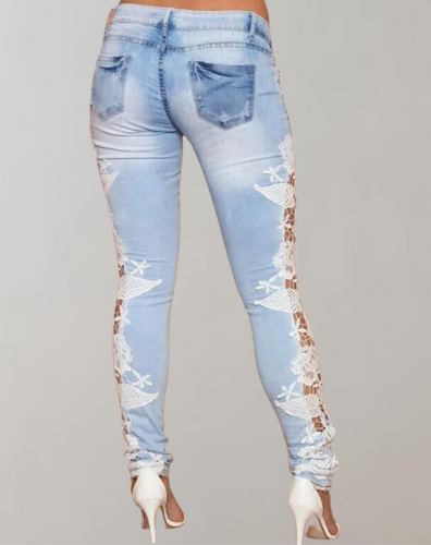Luvik | Stretch Denim-housut Kukallisella