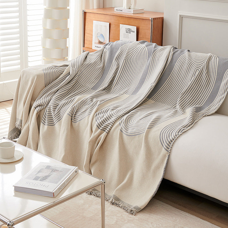 Dobbelsidig Chenille Sofa Dekke | Luvikno