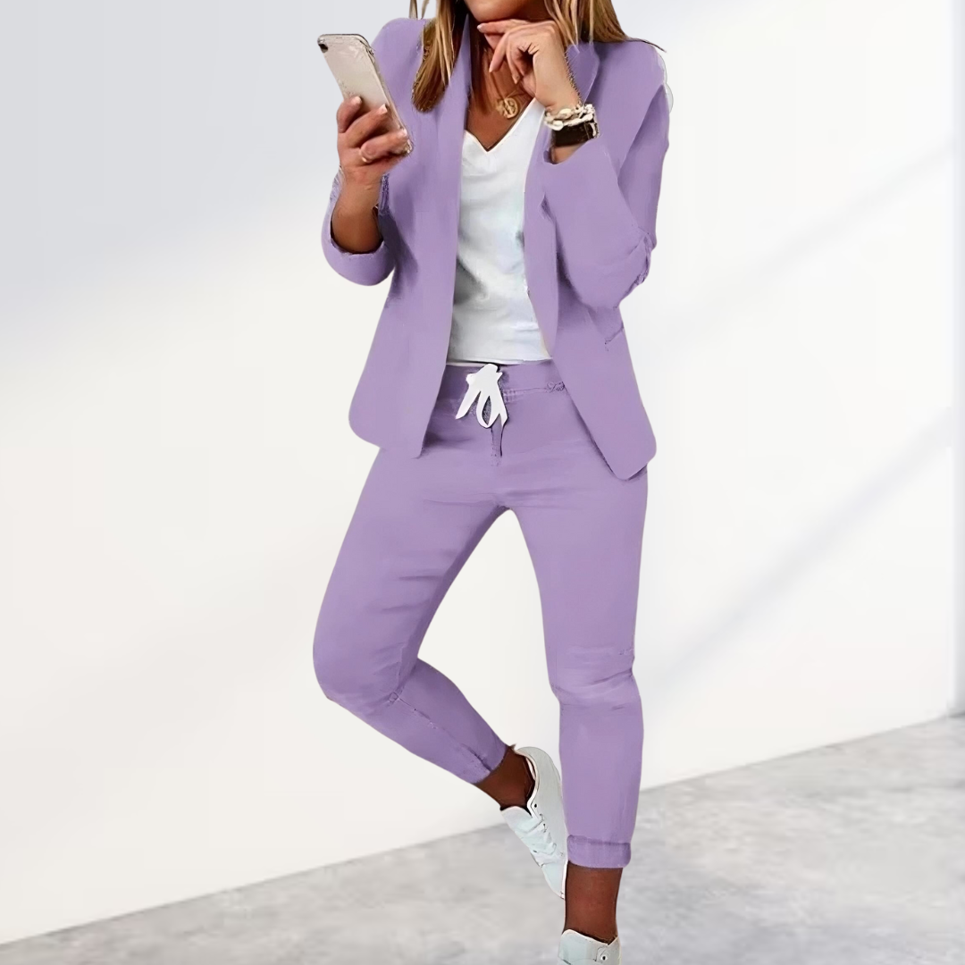 Luvik | Tyylikäs Blazer & Housu Setti