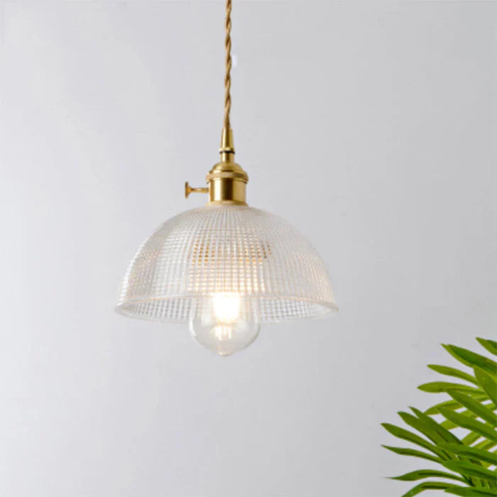 OpulentGlow Pendel – Elegant Glass Henge Lamp Luvikno