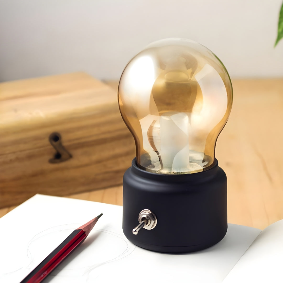 Bærbar Retro Bordlampe - LumiRetro | Luvikno