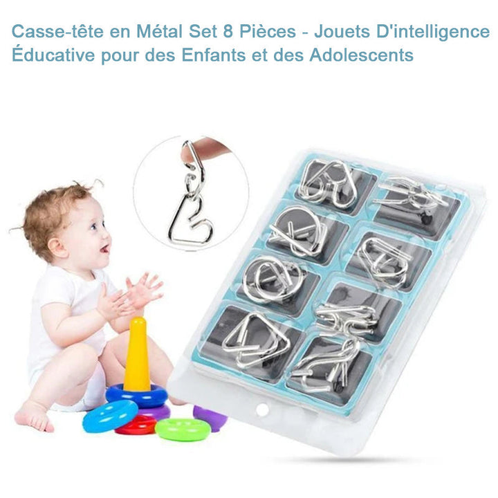 Metal Puzzle Toys Set (8 Pieces) | Luvikno