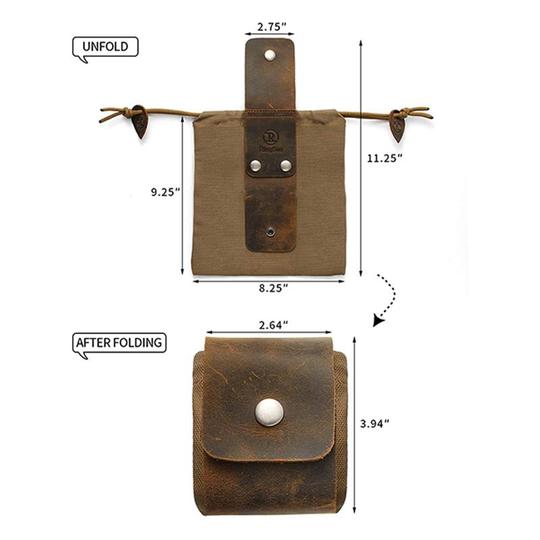 Dimoohome™ Lærrete og kanvas bushcraft bag | Luvikno