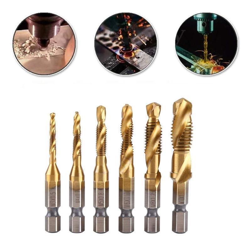 Sett av 6 metrisk tap borr  bits | Luvikno