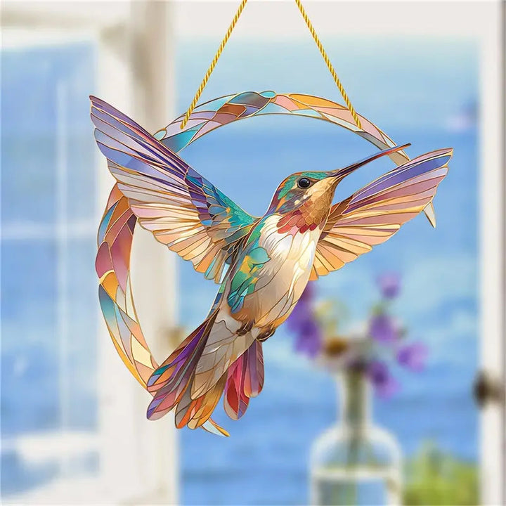 Luvikno | Luminara HummiGlow Kolibri Solfanger | Minne & Livs glede | Håndlaget vindusdekorasjon laget av akryl