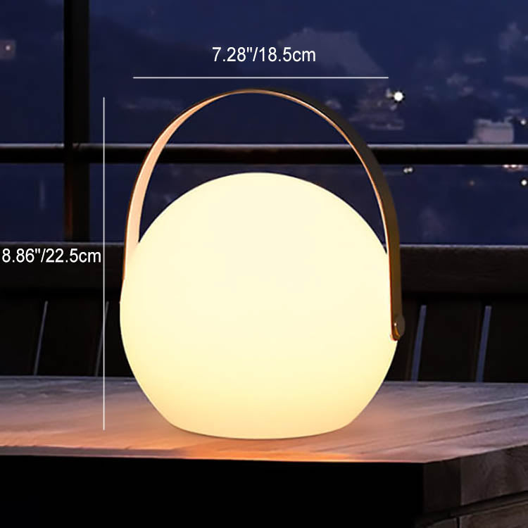 Moderne Enkelhet Plast Rund Kvadratisk Hånd LED Bordlampe For Utendørs Terrasse | Luvikno