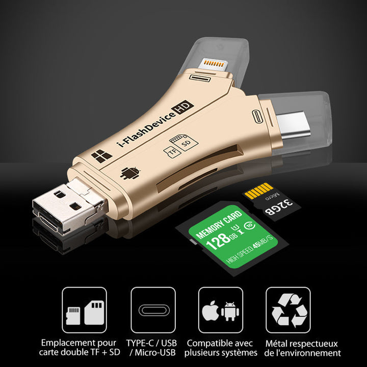 Ciaovie 4 i 1 Smarttelefon Kortleser | luvikno