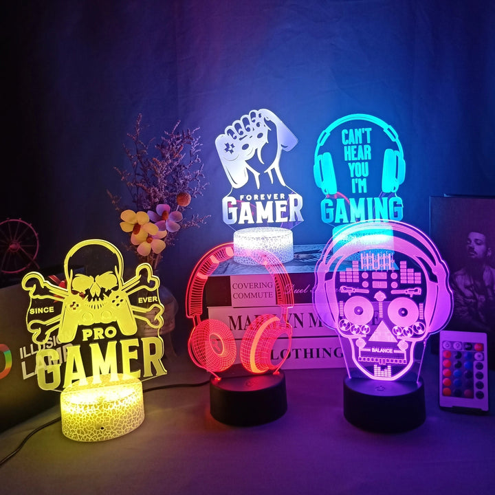 Gamer 3D LED-lamper | Luvikno
