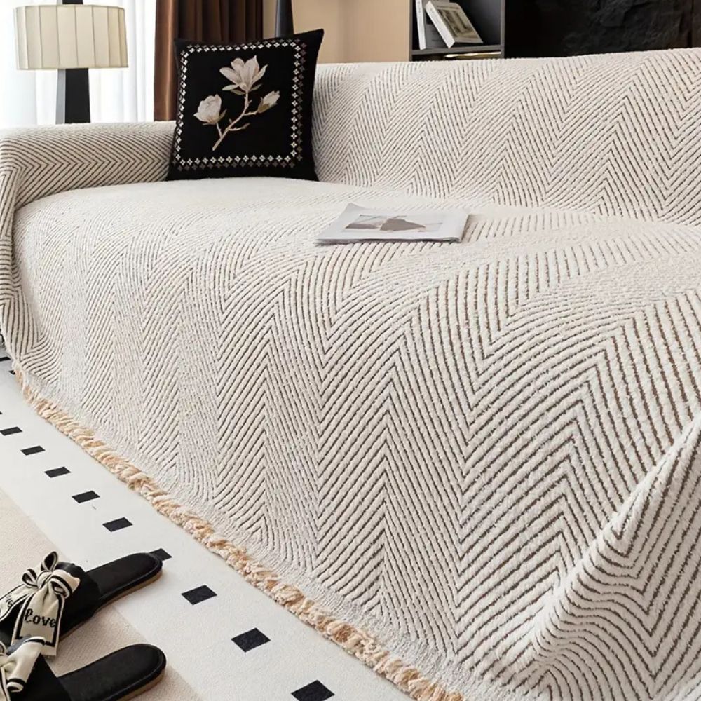 Luvikno | Stripe Herringbone Sofa Cover