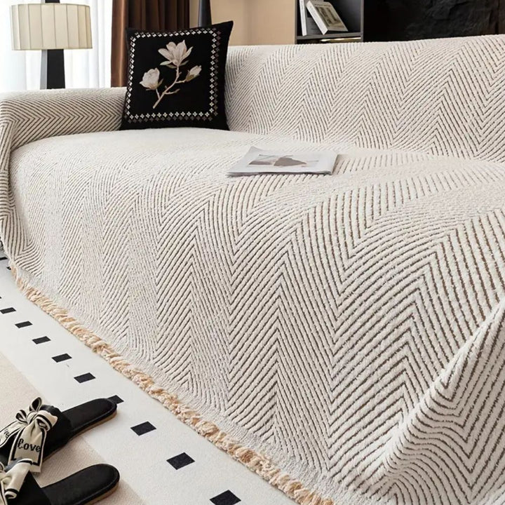Luvikno | Stripe Herringbone Sofa Cover