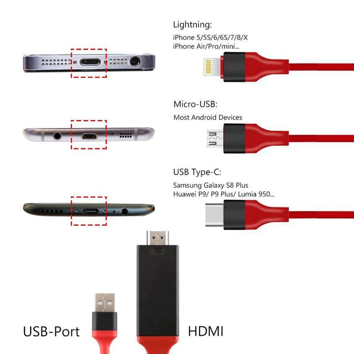 Lightning til HDMI-kabeladapter | luvikno
