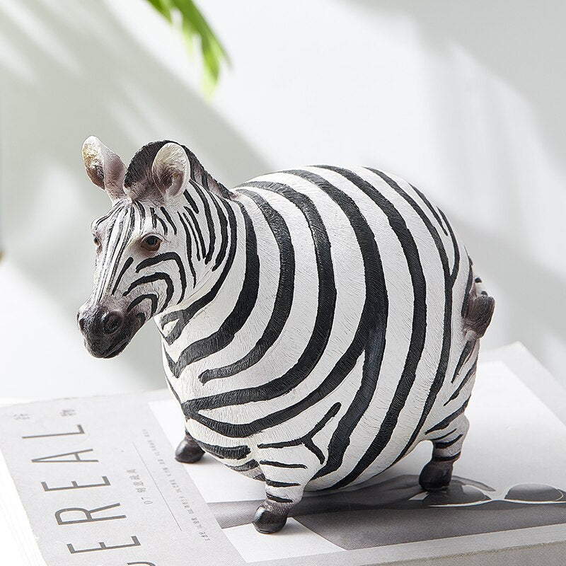 Moderne Søte Zebra Harpiks Figurer | Luvikno