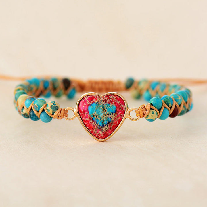 Luvikno | Passionate Heart-Jasper Armbånd