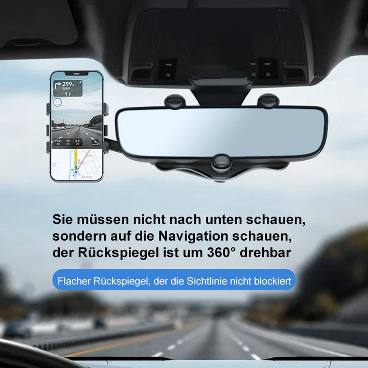 Luvikno | Multifunksjonell Roterbar Bil Bakspeil Telefonholder