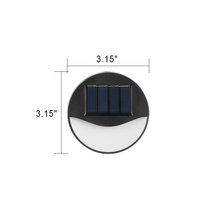 Utendørs solarmodul rund firkantet LED vanntett patio trappelys | Luvikno