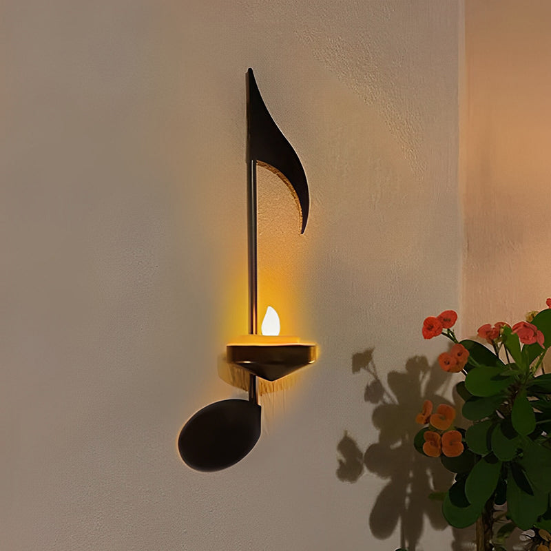 Svart Musikalsk Notewall Light | Luvikno