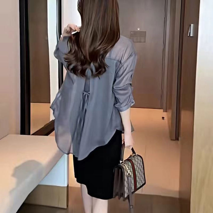 Sommerbluse laget av silke chiffon | luvikno