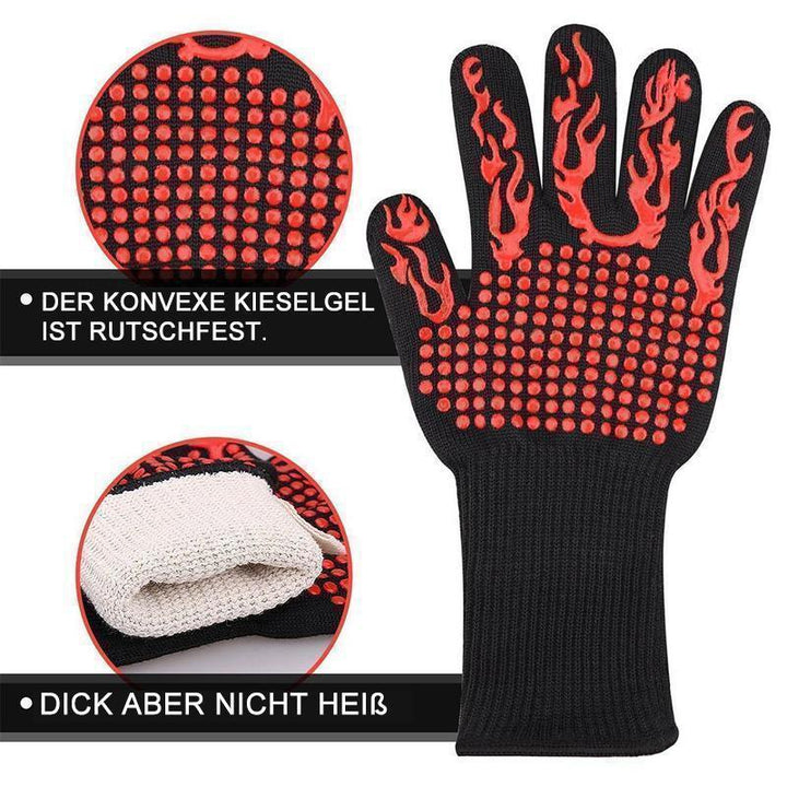 Bequee profesjonelle grillhansker varmeresistente hansker - 1 par | Luvikno