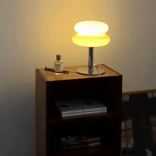 Luvikno | Elegant Macaron Glass Table Lamp med USB - 3 Lysfarger