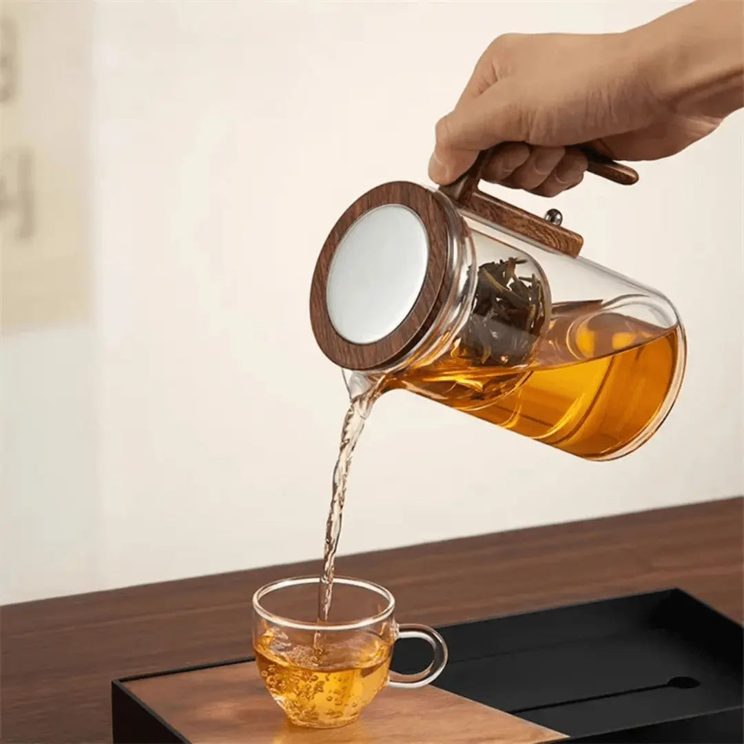 ClearBrew – Elegant Gjennomsiktig Tekanne for Kaffe & Te Luvikno