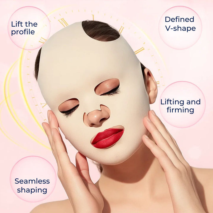 FirmLift | Anti‑Wrinkle Face Lift Mask – Reusable Compression – Soft Ergonomic Fit – Overnight Firming & Tightening for Mature Skin Luvikno