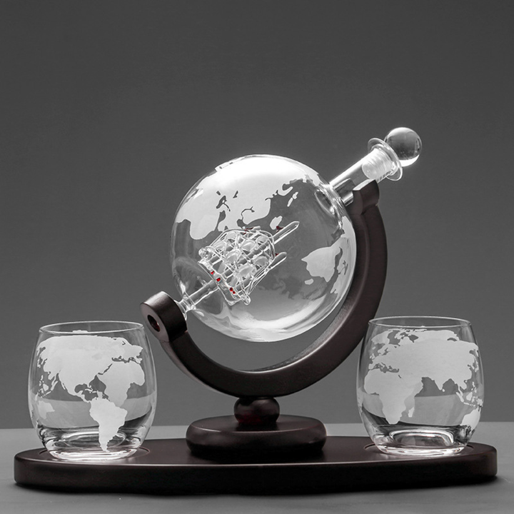 Luvikno | AtlasWhisk | Whiskey Globe Set Premium Drikkeglass for Entusiaster