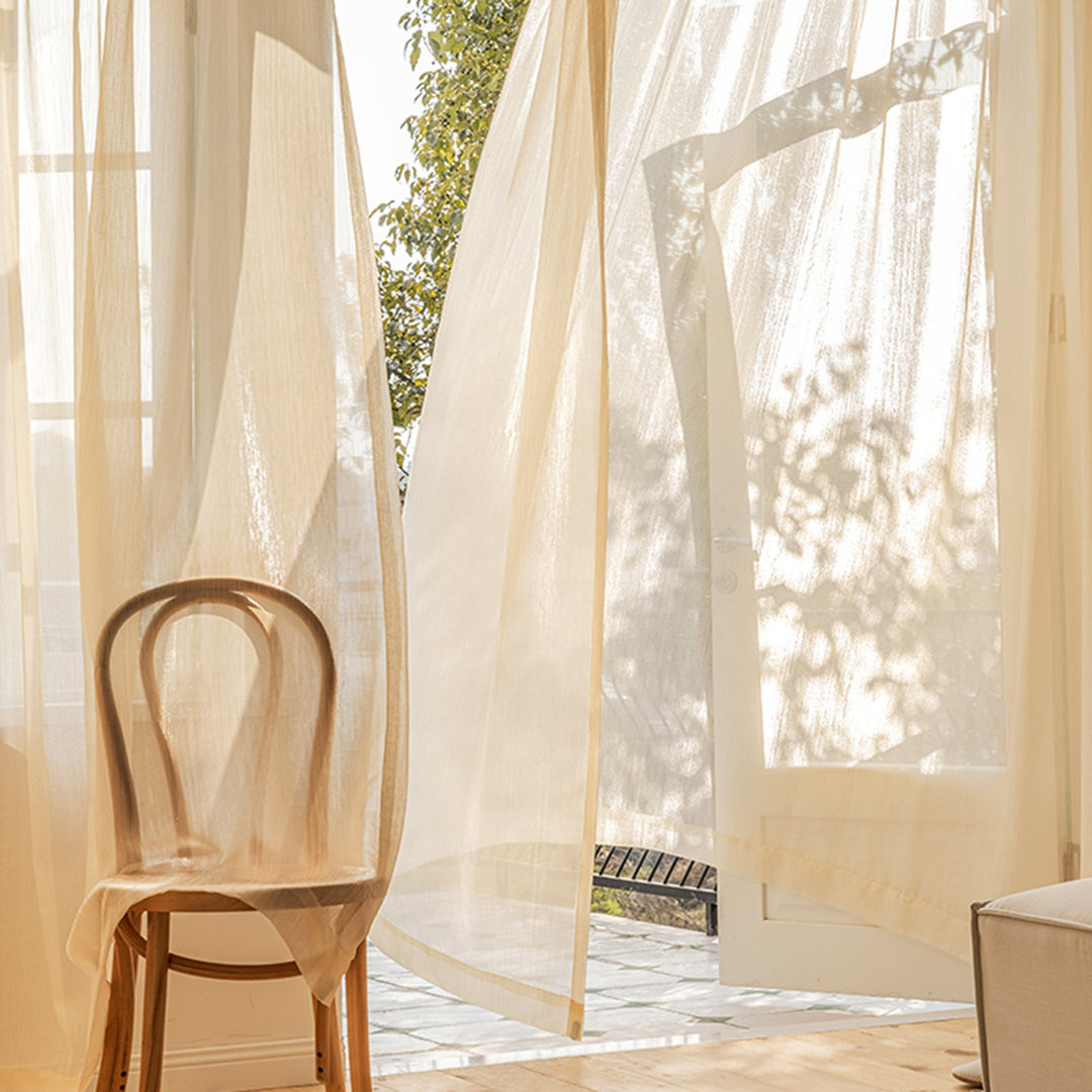 Transparente Linse Gardiner, Lyse og Moderne for Stue | Luvikno