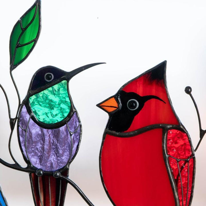 Fugler Flekket Glassvindu Henge 🐦 | Luvikno