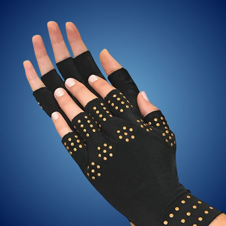 ThermaFlex Fingerless Artritts Hansker | Magnetiske Kompresjons Hansker for Artritts Smerter Lindring - Forbedret Sirkulasjon - Redusert Hevelse Luvikno