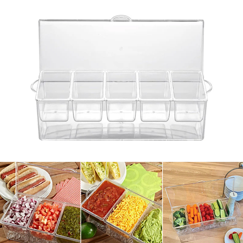 Ice Chilled Condiment Tray Set | Luvikno