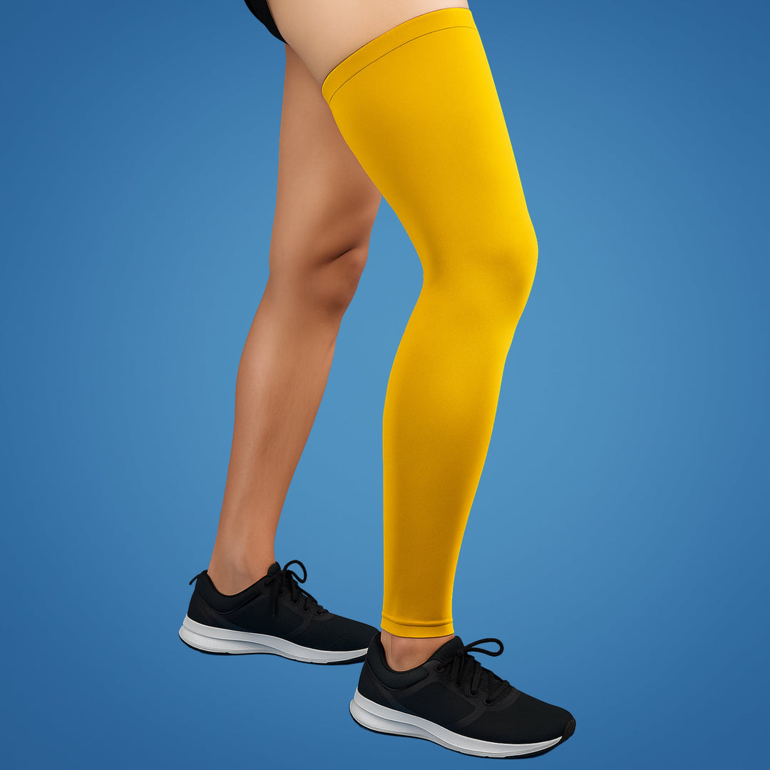 FlexiRelief | Full Leg Compression Sleeve – Knee Support – Graduert Trykk – Smertelindring – Gjenoppretting – Hevelse Reduksjon Luvikno