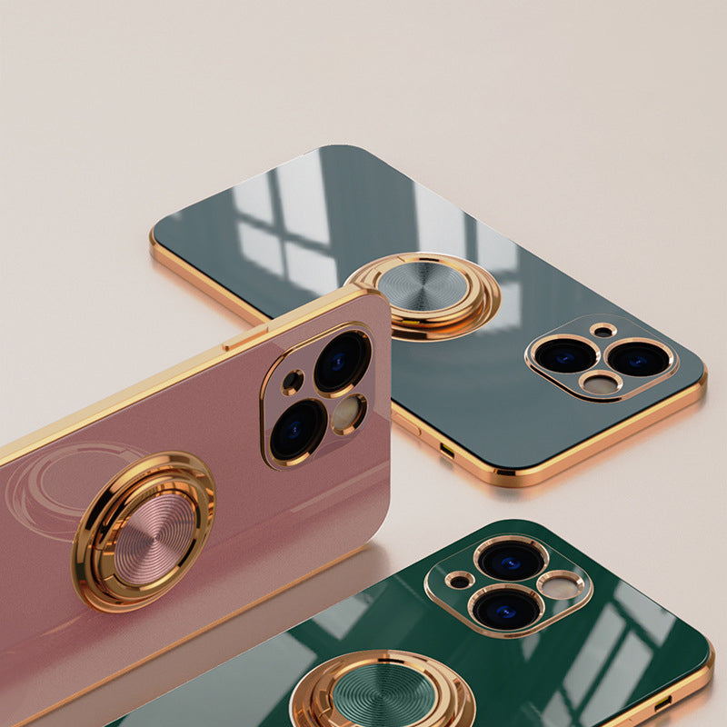 Plateret iPhone-deksel med ring | Luvikno