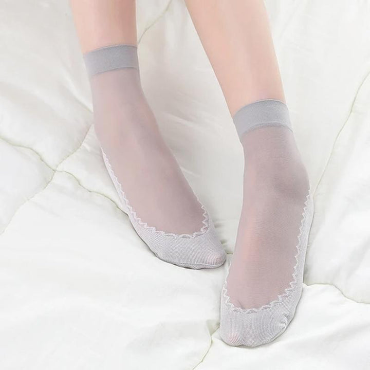 Silke Cotton Anti-glipp Sokker | Luvikno
