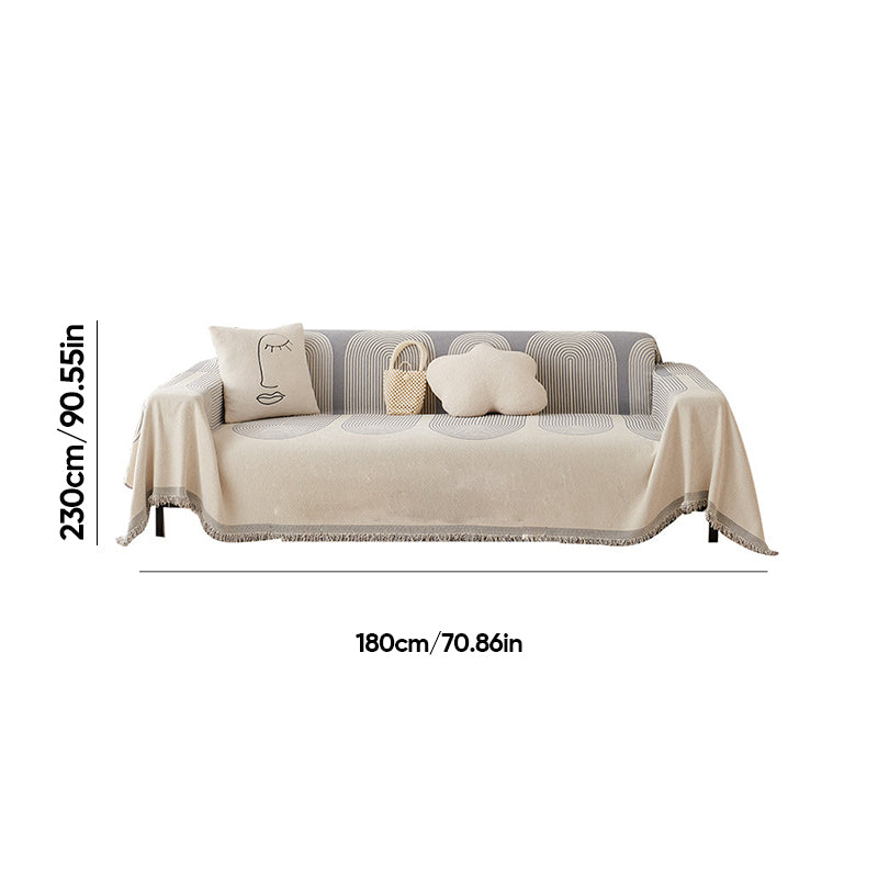 Dobbelsidig Chenille Sofa Dekke | Luvikno