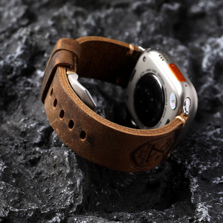 Luvikno | Håndlaget Vintage Skinn Apple Watch Band