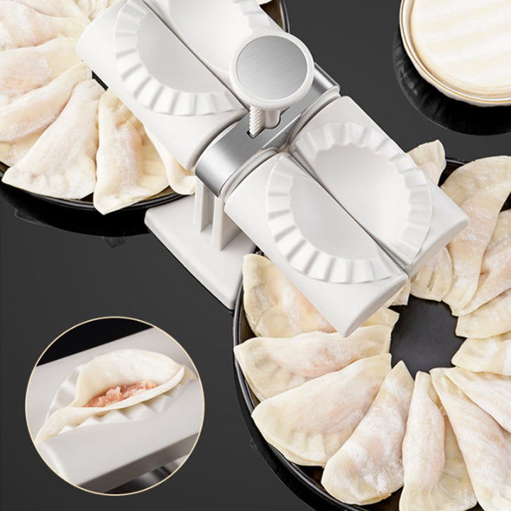 🥟Hushold Dobbel Hode Automatisk Dumpling Maker Form🧑‍🍳God hjelp i kjøkkenet | Luvikno