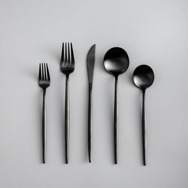 Luvikno | Minimalistisk luksus bestikksett – 20 deler, Titan & rustfritt stål