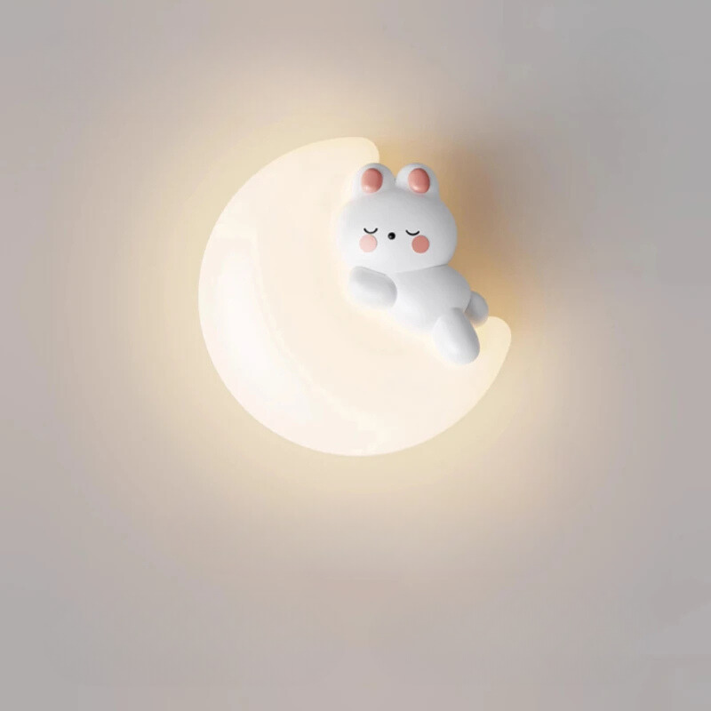 PandaGlow Lampe - Søt LED Vegglampe for Barn Luvikno