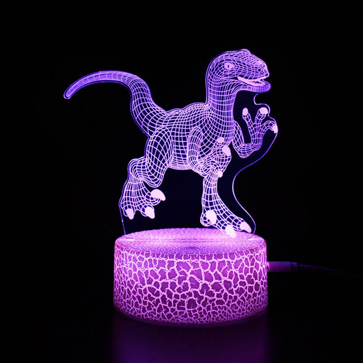 Nattelys LED farge dinosaur med fjernkontroll flere stilarter | Luvikno