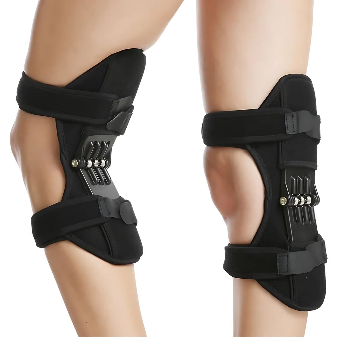 KneeGuard Pro | Sett av 2 hengslet kneleddsstabilisatorer for smertelindring | Justerbar støtte for kneskader - leddgikt - postoperativ rehabilitering Luvikno