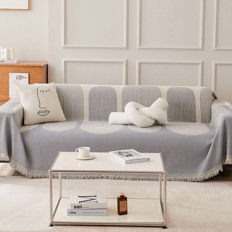 Dobbelsidig Chenille Sofa Dekke | Luvikno